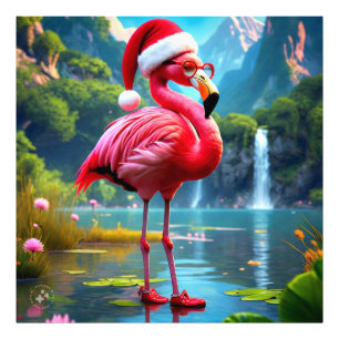 Foto Navidades Flamingo Como Santa Claus-47476