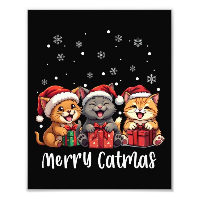 Foto Navidades Gatos Kitty Cats Feliz Navidad (Frente)