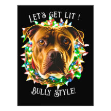 Navidades graciosos de Pitbull Bully personalizado