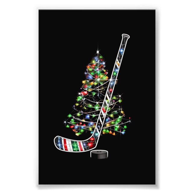 Foto Navidades Hockey Sports Ball Santa Hat Xmas (Frente)