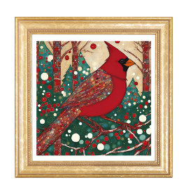 Foto Navidades modernos y nevados Cardenal Red Bird