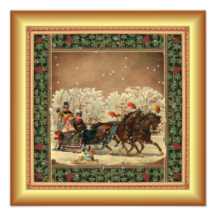 Foto Navidades ~ Niños ~ Caballos ~ Copos de nieve ~