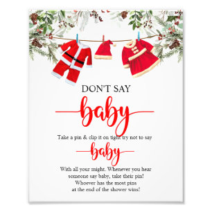 Foto Navidades no dicen Rótulo de juego para bebés Baby