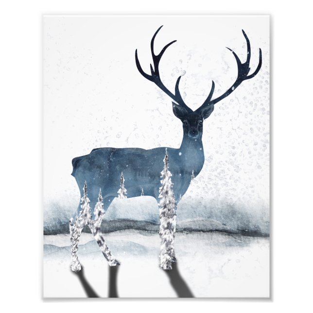Foto Navidades Poster de venados de los bosques de invi (Frente)