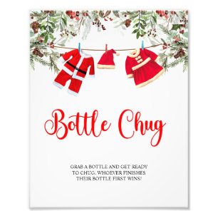 Foto Navidades Santa Baby Shower Rótulo de Bottle Chug