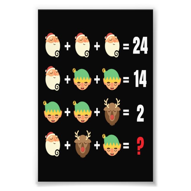 Foto Navidades Santa Elf Snowman Math Teacher Funny Gif (Frente)