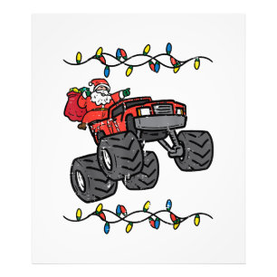 Foto Navidades Santa Monster Camión Niños Niños Toddler