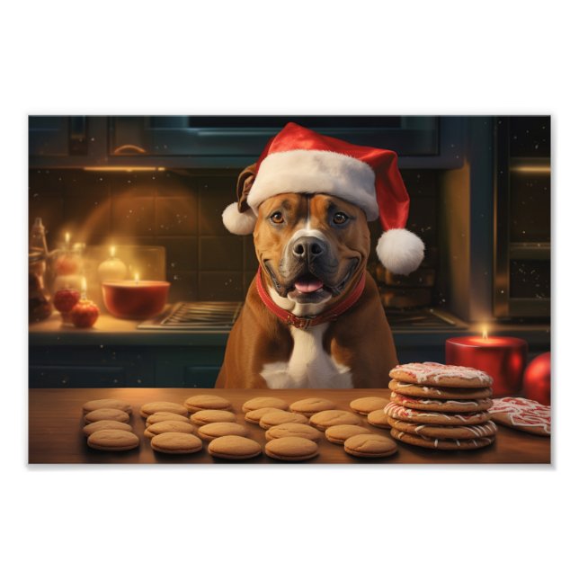 Foto Navidades Terrier de Staffordshire Cookies Holiday (Frente)