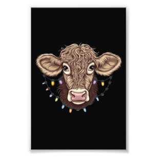 Foto Navidades Vaca Lover ilumina a granjeros de granja