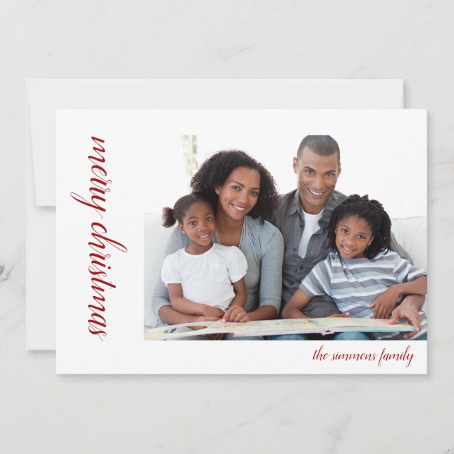 Foto navideña personalizada | Vacaciones (Anverso)