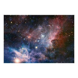 Foto Nebulosa Carina Rojo y Azul Telescopio Hubble
