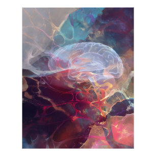 Foto Nebulosa Neural Cerebro Iridescente Arte de Respla
