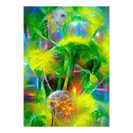Foto Neon Glow Dandelions en Dream Garden