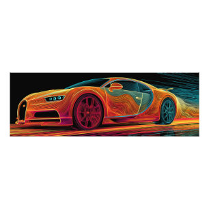 Foto Neon Velocity   Arte Automotriz (36" x 12")