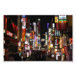 Foto Neónes por noche, Japón de Kabukichō Tokio