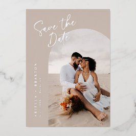 Foto neutral Guardar la tarjeta de fecha con Relie