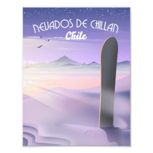 Foto Nevados de Chillan, poster de Snowboard en Chile.