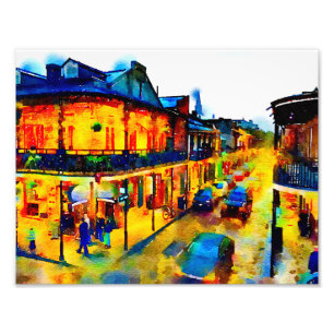 Foto New Orleans, barrio francés, acuarela
