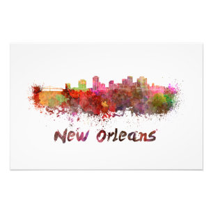 Foto New Orleans skyline in watercolor