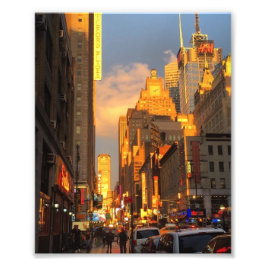 Foto New York City Sunset Midtown Theatre District NYC