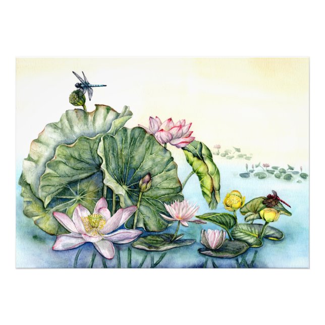 Foto Nieves y flores de Lotus en Japón (Frente)