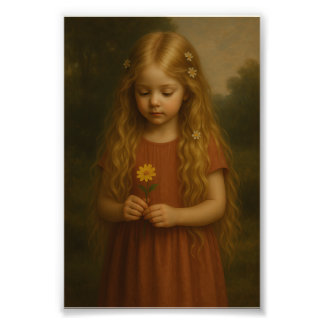 Foto Niña con flor de margarita