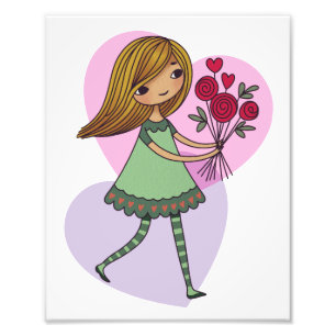 Foto Niña Con Flores