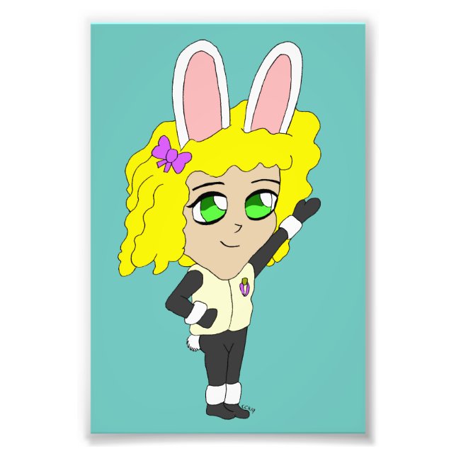 Foto niña de parto chibi (Frente)