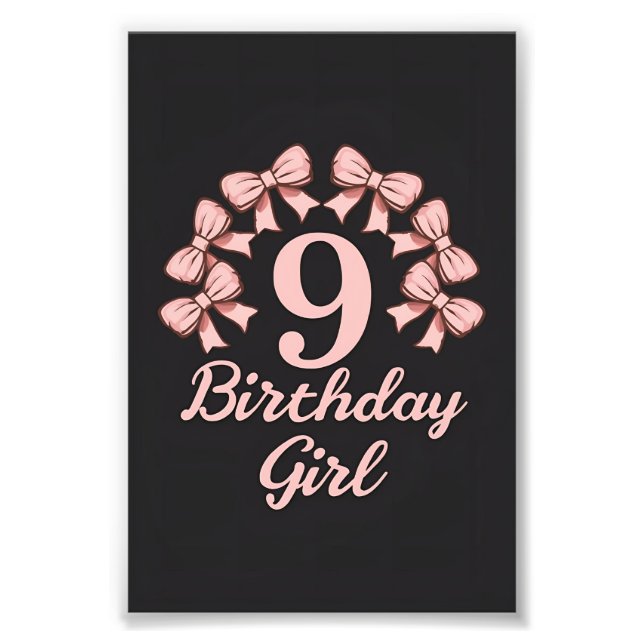 Foto Niña en su 9º cumpleaños (Frente)