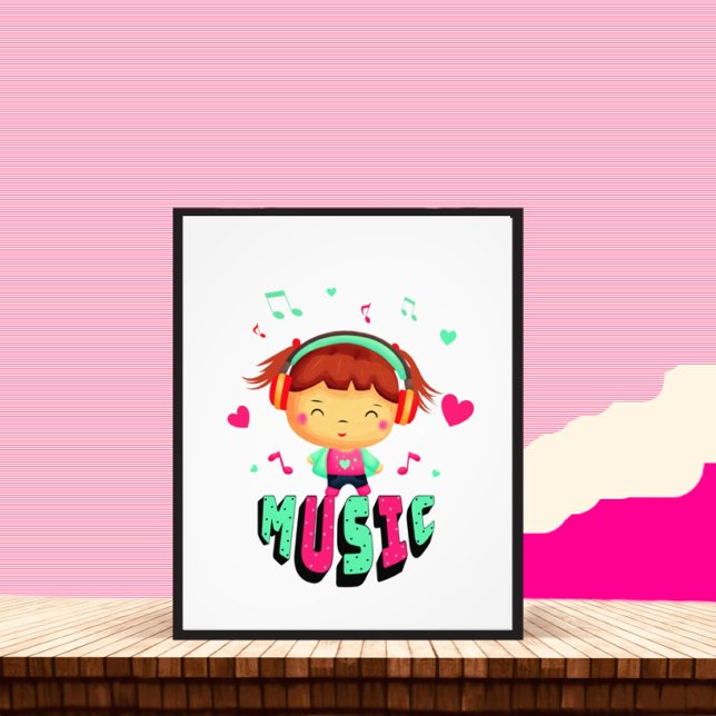 Foto Niña pequeña con música (Subido por el creador)