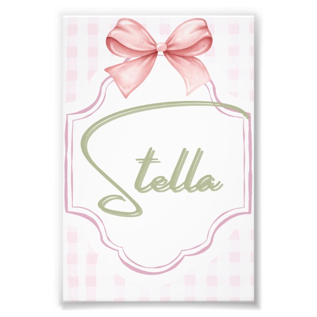 Foto Niña Stella Bow&Gingham personalizada (Frente)