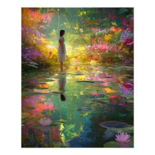 Foto Ninfa de Agua Junto a un Estanque Mágico