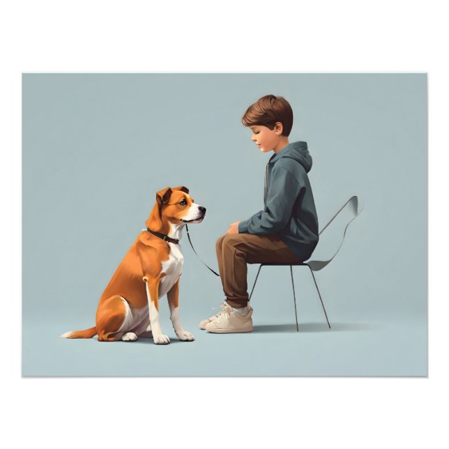 Foto Niño con arte de perro (Frente)