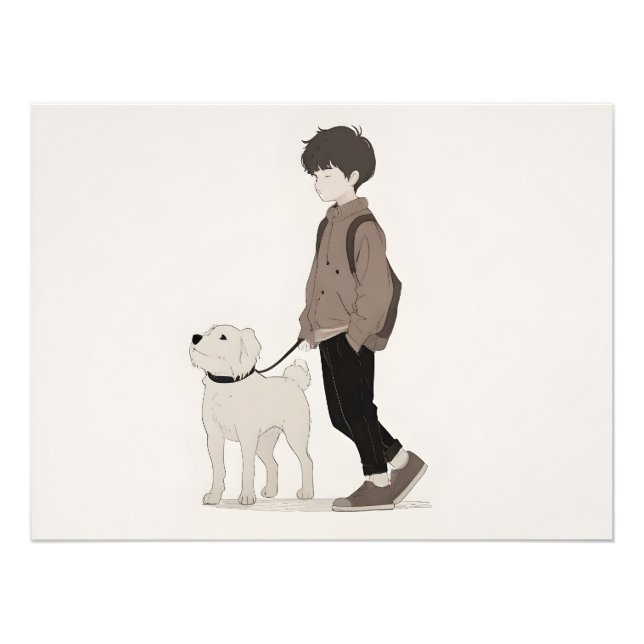 Foto Niño con arte de perro (Frente)