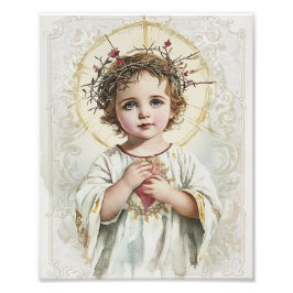 Foto Niño del Sagrado Corazón Jesús Vintage Religioso