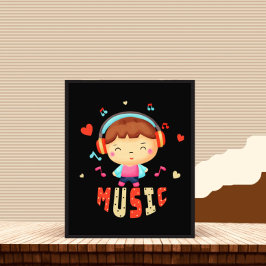 Foto Niño pequeño con música