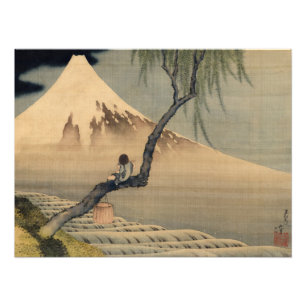 Foto Niño viendo el Monte Fuji por Katsushika Hokusai