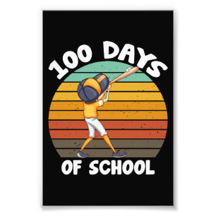 Foto Niños 100 días de escolares 100 días de béisbol