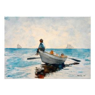 Foto Niños en una Dory de Winslow Homer 