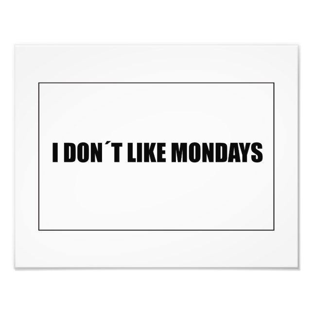 Foto No me gustan los lunes (Frente)