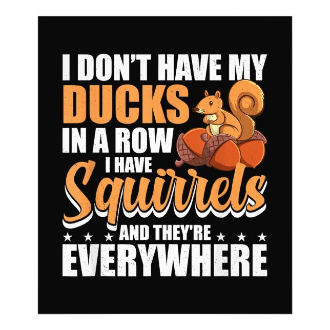 Foto No tengo mis pollos en la fila tengo ardillas (Frente)