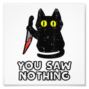 Foto No viste nada de negro Gato Gracioso Halloween