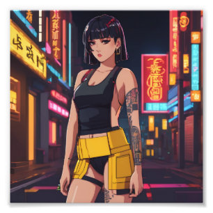Foto Noche de Anime Cyber Punk Chica Tokio