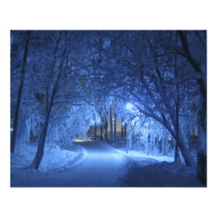 Foto Noche de invierno nevada