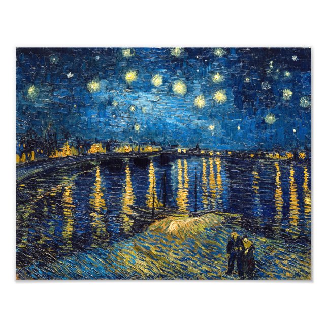 Foto Noche estrellada en el Ródano | Van Gogh | (Frente)