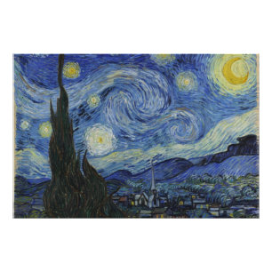Foto Noche estrellada, pintura al óleo, Vincent Van Gog
