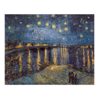 Foto Noche estrellada sobre el río Ródano de Vincent Va