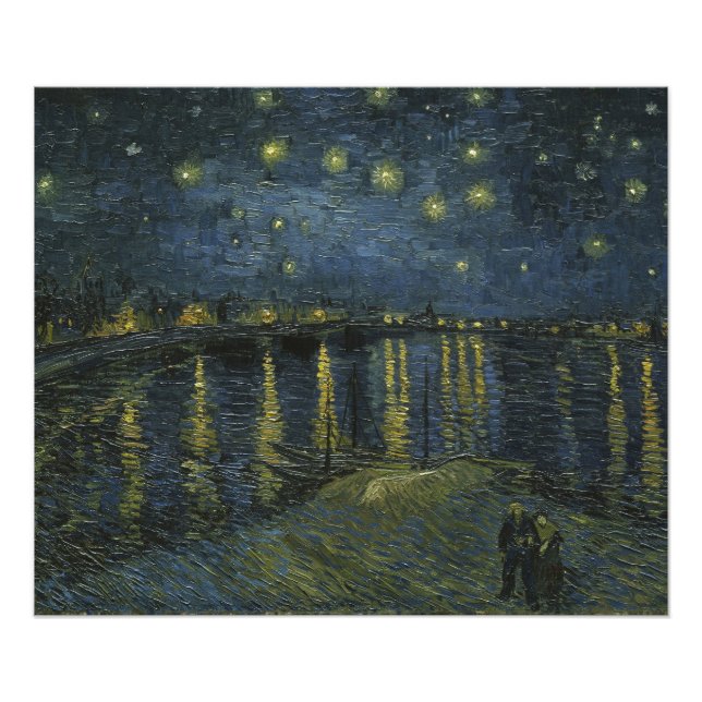 Foto Noche estrellada sobre el Ródano, pintura al óleo  (Frente)
