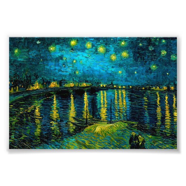 Foto Noche Van Gogh Starry sobre el Ródano (Frente)