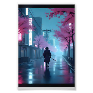 Foto Noches de Samurái de Neón – Póster de Anime Cyberp